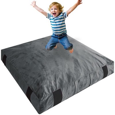 Crash Pad 5 x Ft Sensory Foam Anti slip Dark Gray Washable Cover Kids Room
