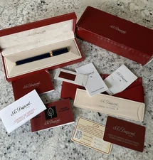 S.T. Dupont Montparnasse Blue Laque de Chine Chinese Lacquered Rollerball Pen