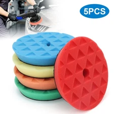 5PCS 6-Inch Car Foam Polishing Buffing Pads Kit Sponge Waxing Polisher for Drill