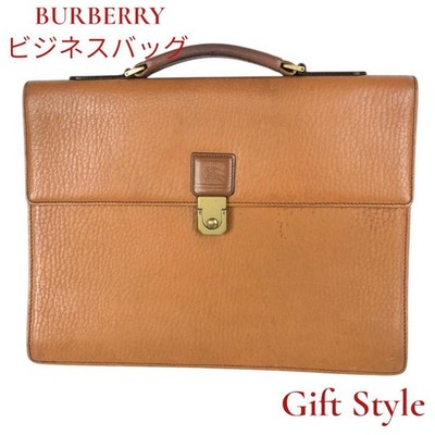 Burberryビジネスバッグ Burberry Business Bag Brown Mens Leather Briefcase Brand | eBay