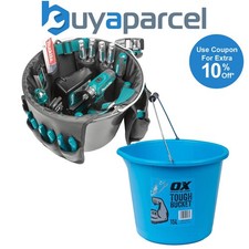 Makita E-15497 Tool Bucket Tote Bag Toolbag Organiser + Ox 15L Tough Bucket