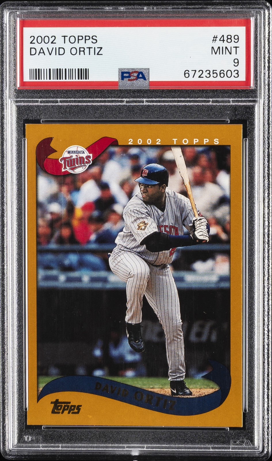 2002 TOPPS #489 DAVID ORTIZ PSA 9