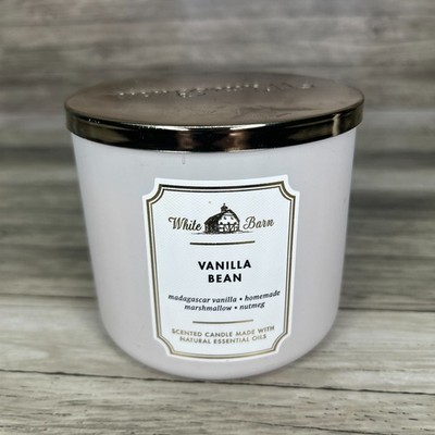 Bath And Body Works White Barn Vanilla Bean Candle 3-wick