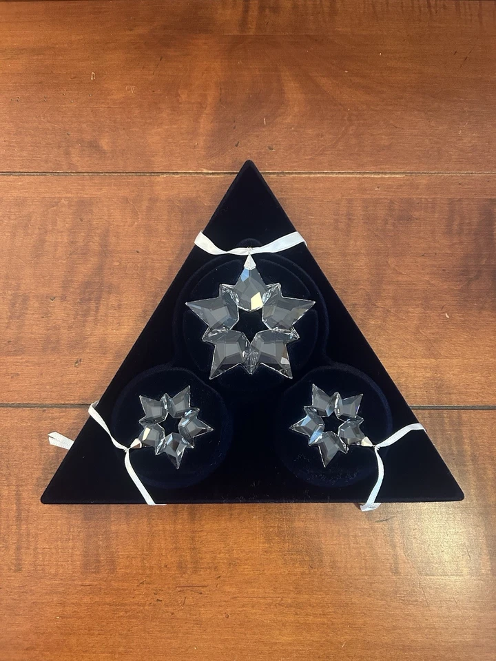 "Adornos de vidrio de copo de nieve de cristal de Swarovski de 3"" y 1,75""" Foto 4 de 4