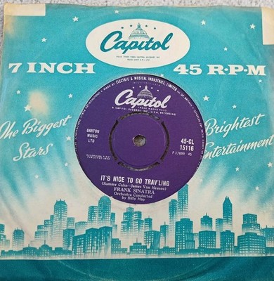 FRANK SINATRA - IT'S NICE TO GO TRAV'LING - 7'' Vinyl 45 RPM - CL 15116