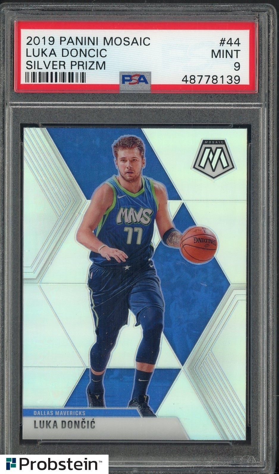 2019-20 Mosaic Silver Prizm #44 Luka Doncic Mavericks PSA 9 MINT
