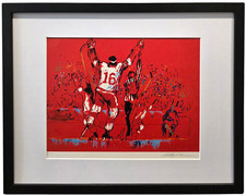 LEROY NEIMAN “Red Goal” Plate Signed Vintage Hockey Print