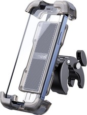 Motorcycle Phone Mount, Bike Phone Holder - Upgrade Quick Install Transparent