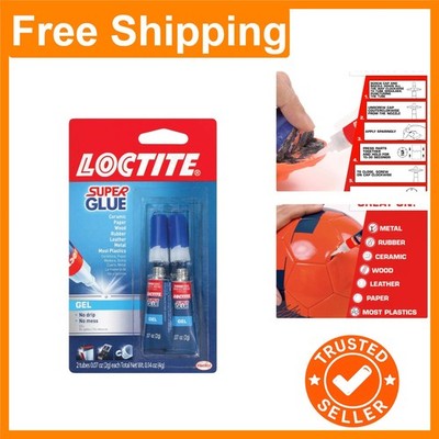 Super Glue Gel Tube 2 Pack - Quick Drying, Clear Adhesive for Crafting & Repairs