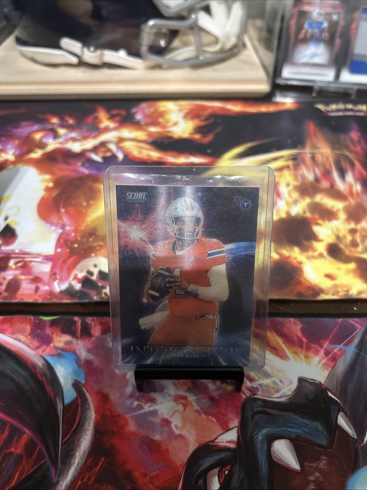 2025 Panini Score Cam Ward #9 Intergalactic Case Hit Tennessee Titans SSP