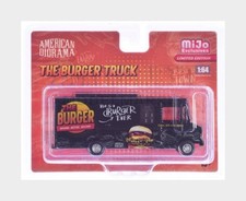 American Diorama 70101MJ Camion - Le Van Burger Food Truck 2016 - Noir - 1/64