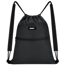 Drawstring Backpack Sports Gym Bag with Shoulder Pads Water Resistant String Bag