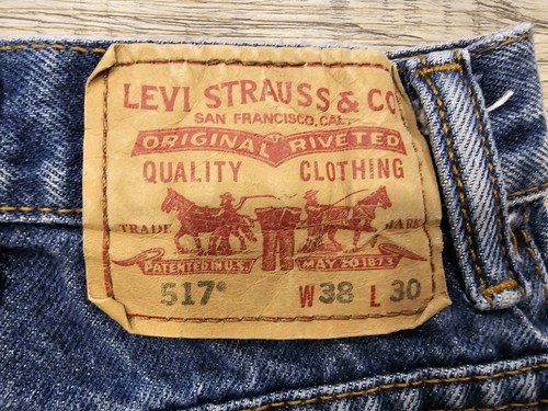 Vintage Levis 517 Boot Cut Jeans Mens 38x30 Blue Medium Wash Denim 100% Cotton - Afbeelding 12 van 14