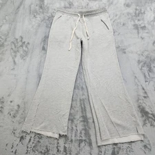 Sundry Pants Womens 1/S Heathered Gray Ankle Flare Sweatpants Lounge Raw Hem