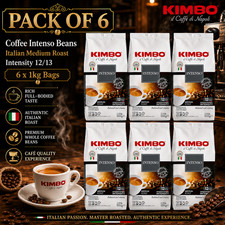 6x Kimbo Intenso Coffee Beans 1kg Medium Roast Intensity 12/13 Italian-PACK OF 6