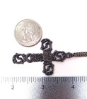 Vtg 2" Filigree Cross Sterling Silver Etched Ornate Pendant & Chain Necklace — photo 6