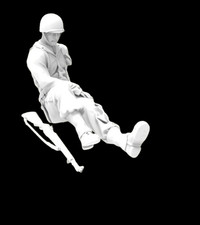1/35 WWII US Wounded Soldier RESIN FIGURE MODEL KIT Unassembled Unpainted NEW
