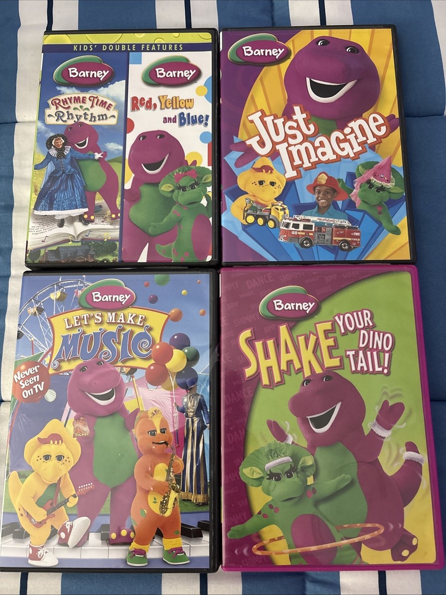 その他 Barney [DVD] [Import] Barney DVD Lot Just Imagine,Lets Make Music,Shake Dino Tail,Rhyme