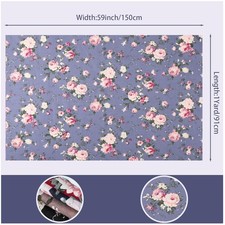 Vintage Floral Cotton Fabric Set - 8 Pieces