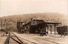 Port Kent NY New York Railroad Train Station Depot RPPC Photo Postcard COPY