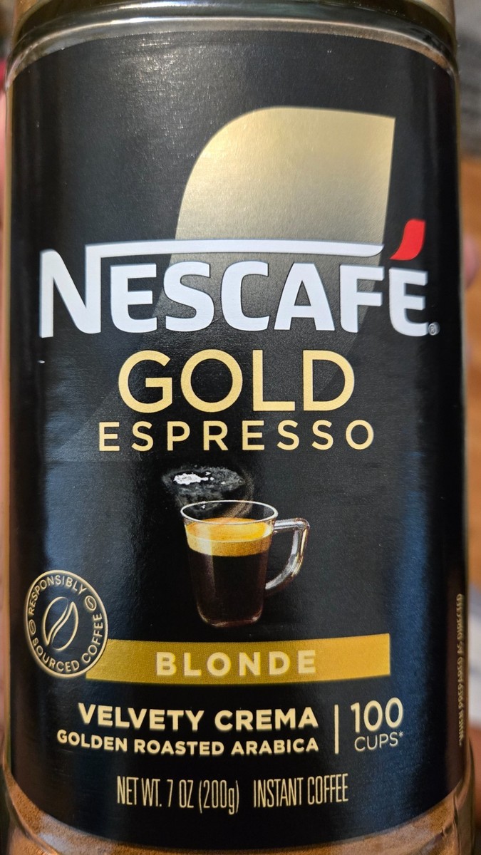 Nescafe Gold Espresso Blonde Velvety Crema Instant Coffee 7 oz
