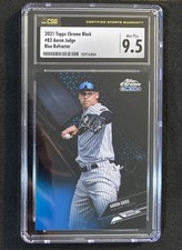 2021 Topps Chrome Black - Blue Refractor #82 Aaron Judge /75