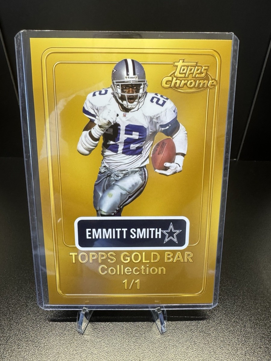 Emmitt Smith 4x6 Dallas Cowboys NFL-Gold bar collection +top