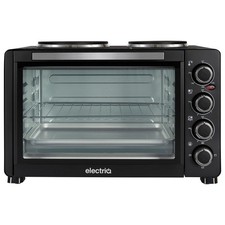 electriQ 30 L Mini Oven + Dual Hotplates 1600 W, 230 °C, Plug-&-Play Convenience