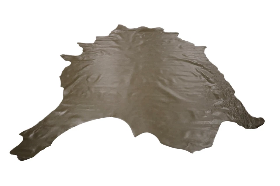 Smooth Stone Grey Leather Hide Upholstery Full Cow Hide 45 Square Feet Stunning - Image 2 of 2