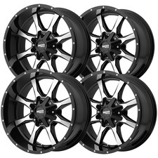 Set Of 4 Moto Metal Mo970 20x10 5x55x5.5 -24mm Blackmachined Wheels Rims