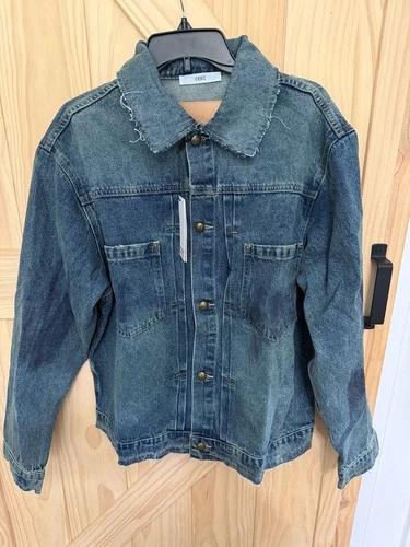 CEEC LA Men's Dirty Wash Type II Distressed Denim Jacket size medium - product listing photo