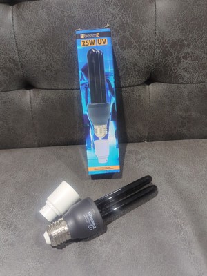 BeamZ UV Sparlampe Leuchte Boulb 25W & E27 Bajonettverschluss Adapter