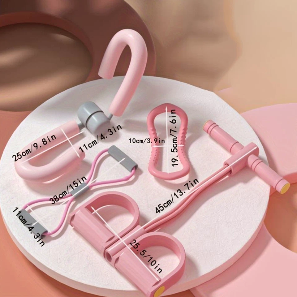 Foot Pedal Resistance Band 4-Tube Fitness Pedal Puller Resistance Band - Image 2 of 4