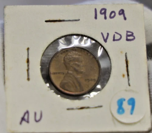 1909 VDB US Lincoln Cent 1c  Semi Key Date AU