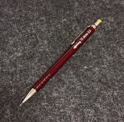 Vintage rOtring TS Slide 0.3mm Burgundy Mechanical Pencil W. Germany Rare