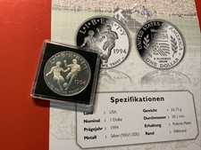 USA 1 Dollar 1994 Silber PP - Fußball WM (8)