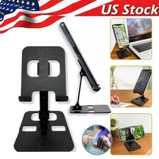 Universal Metal Desk Tabletop Phone iPad Tablet Stand Holder Foldable Adjustable