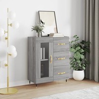 Sideboard Sonoma-Eiche Grau 69,5 X 34 X 90 Cm Holzwerkstoff Eichenoptik