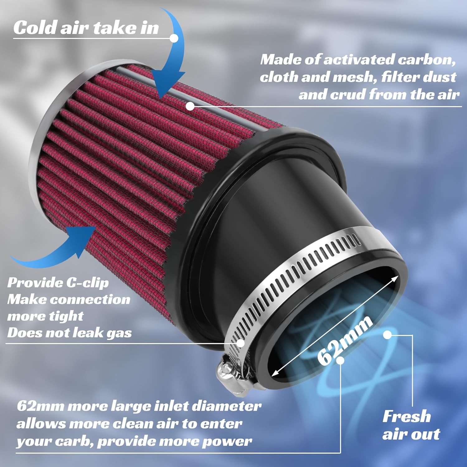 YOXUFA 212cc Carburetor Exhaust Pipe Muffler Stage 2 Kit for Predator 212cc