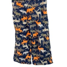 Moose Print Pajama Pants  Loungewear Sleepwear Orange White Blue