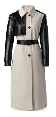 NEW NWT Mackage Leiko Mixed Media Trench Coat Jacket sz US M $1690