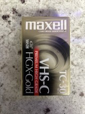 Maxwell TC-30 VHS-C Premium High Grade HGX-Gold NEW -Factory Sealed