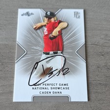 Leaf Perfect Game Showcase Caden Dana  Hard Autographed Serial #18 /52