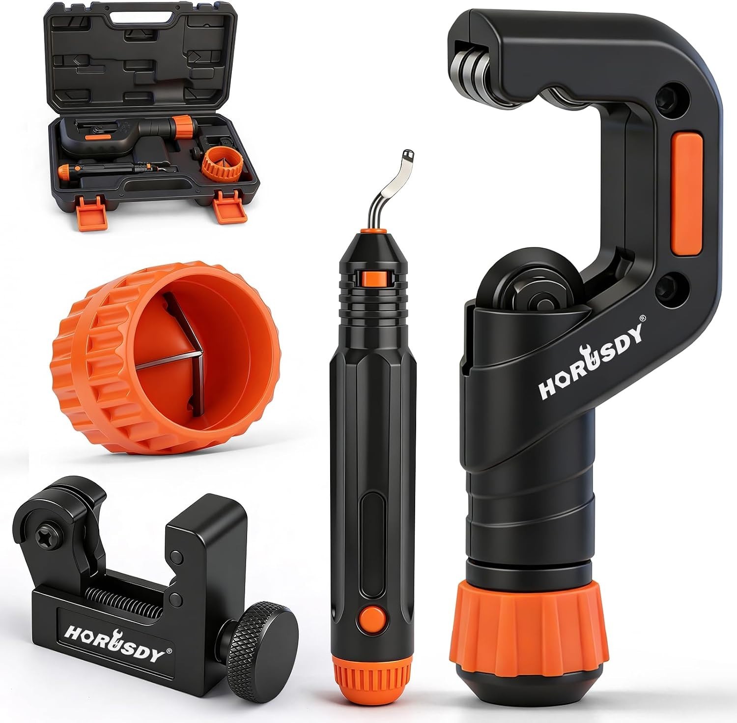 4-Piece Ultimate Tube Cutter Set, Heavy Duty Pipe Cutter 1/4"-2", Mini Tubing Cu