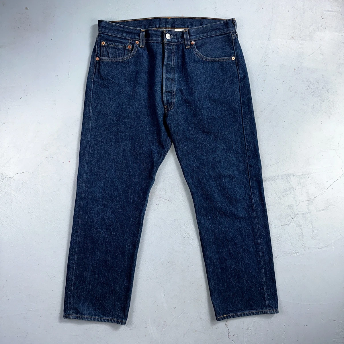 Levis 501 Vintage Y2K 90s XX Straight Leg Jeans Blue Dark Wash