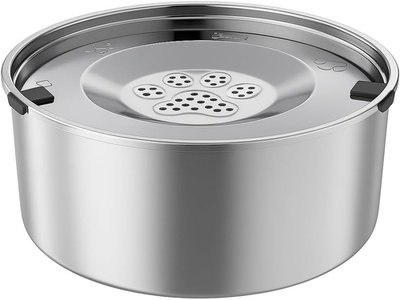 #ad 3L 101Oz Stainless Steel Dog Water Bowl with Floating Disk – Spill Proof amp; Slow $28.61