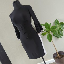 Lauren Ralph Lauren Asymmetric Ruched Bell 3/4 Flutter Sleeves Size 6 Dress