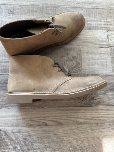 Clarks Collection stivali da deserto in camoscio nabuk marrone chiaro US da uomo taglia 10,5 W nuovi - Foto 3 di 11