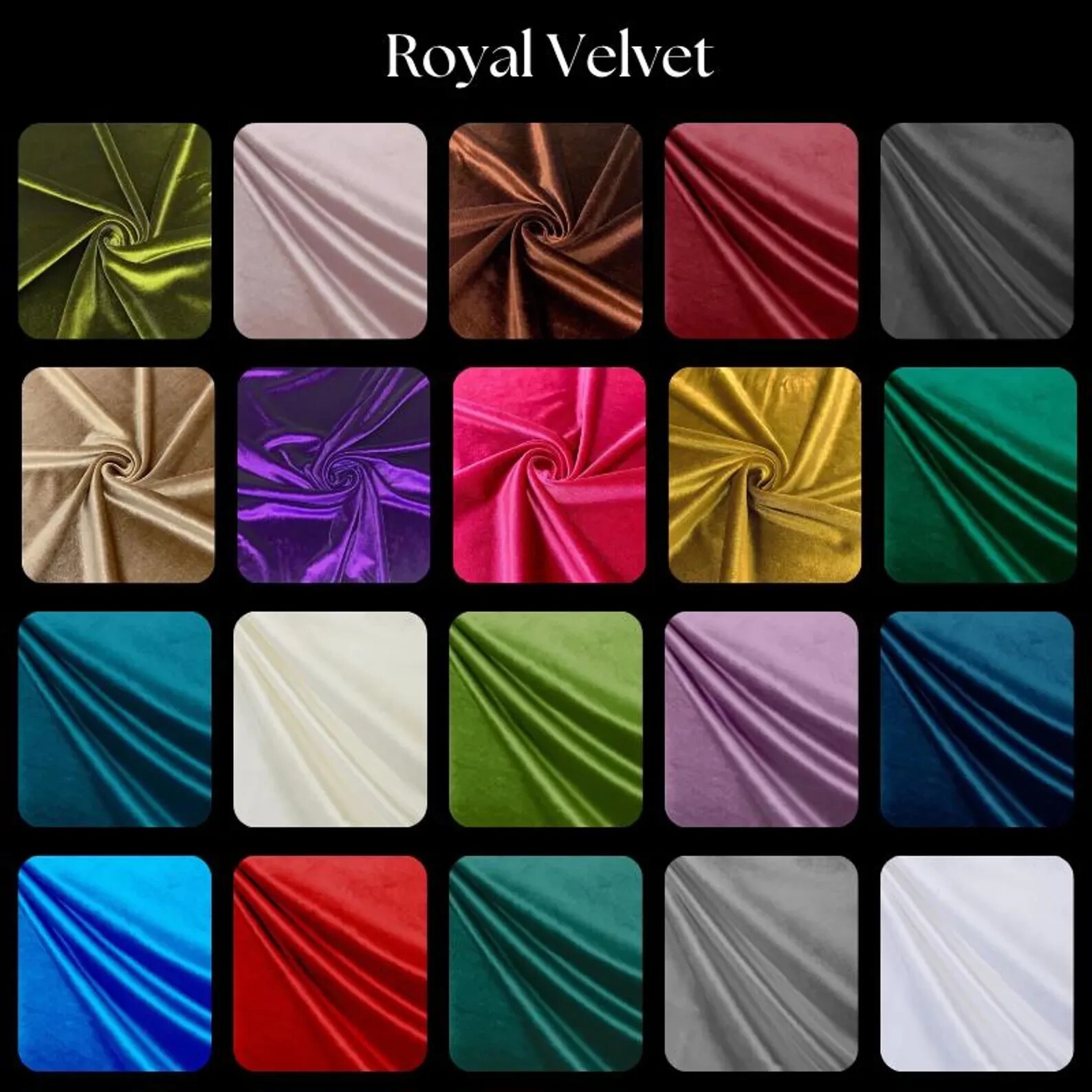 Royal Velvet Fabric by Yard – 60" Wide Soft Luxury Material for Décor & Fashion