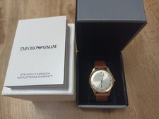Orologio Uomo Emporio Armani Adriano AR11312 - Oro/Pelle Marrone - Box & Manuale